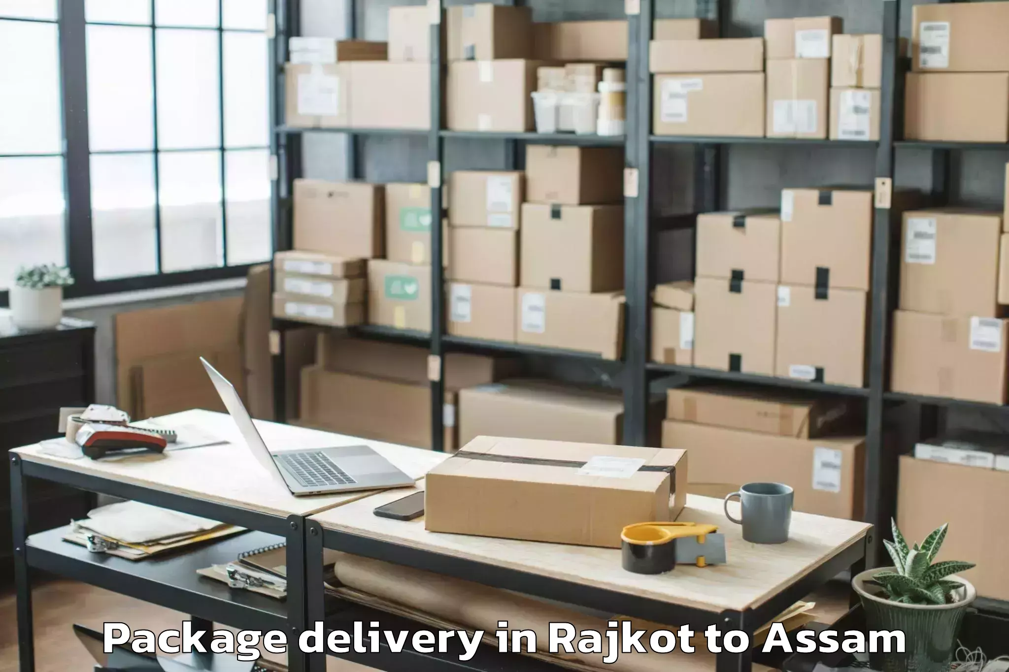 Hassle-Free Rajkot to Sarthebari Package Delivery